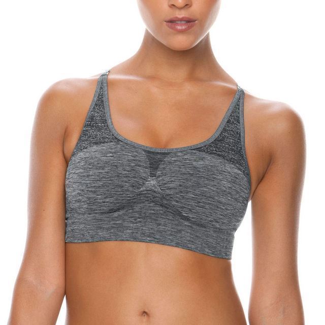 Фото 2: 'Спортивный топ с регулируемыми бретелями меланж' - Открытый топ для смелых и спортивных