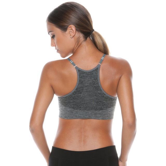 Фото 3: 'Спортивный топ с регулируемыми бретелями меланж' - Открытый топ для смелых и спортивных